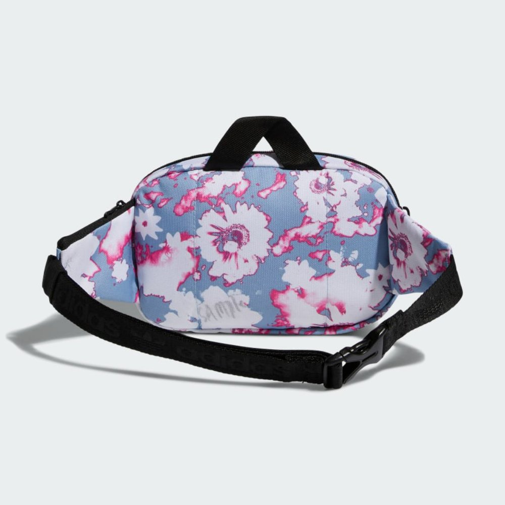 Adidas Sport Waist Pack Light Blue Pink Floral - Picture 2 of 5